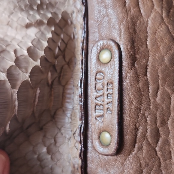 Abaco Jamily Python Snake Flap Bag - Brown - Picture 8 of 17